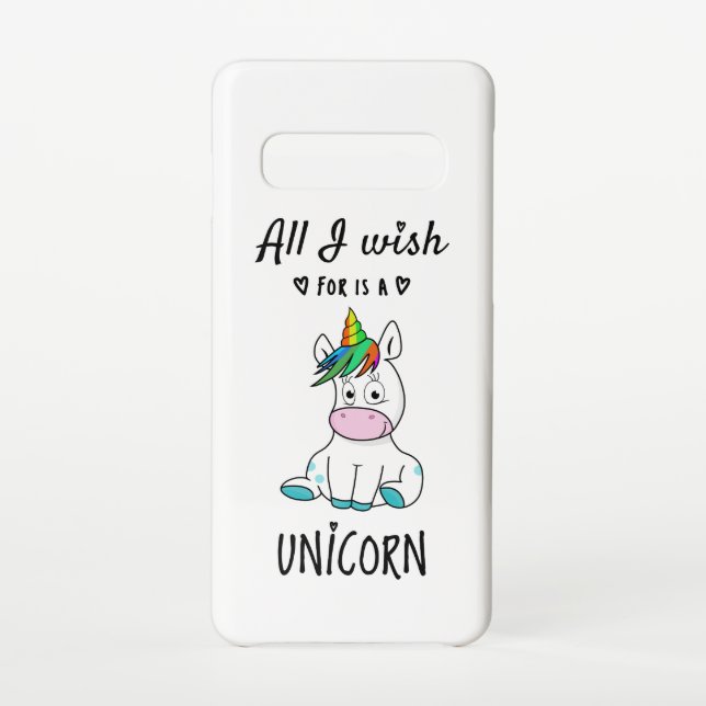 All I wish for is a Unicorn Samsung Galaxy Case (Back)