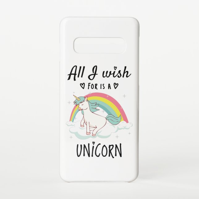 All I wish for is a Unicorn Samsung Galaxy Case (Back)