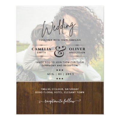 All-in-1 BUDGET PHOTO OVERLAY Wedding QR Code RSVP Flyer
