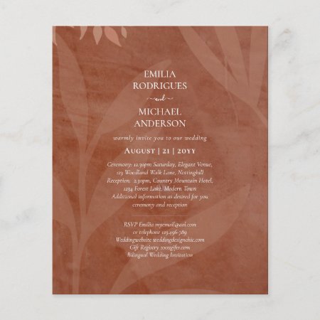 All-in-1 Rustic Terracotta Overlay Wedding Flyer