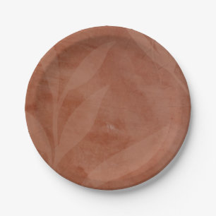 All-in-1 Rustic Terracotta Overlay Wedding Paper Plates