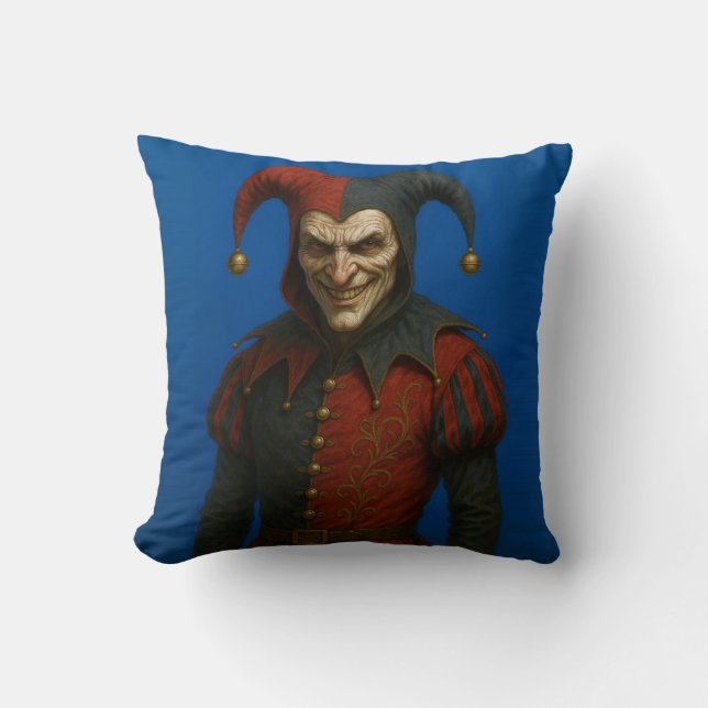 All In Bad Jest Throw Pillow (Front)