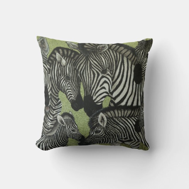 All in black and white throw pillow (Front)