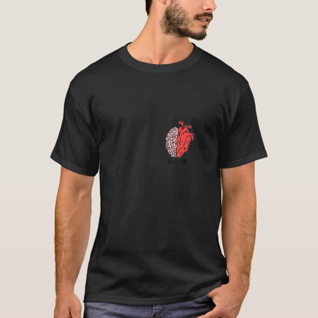 All in Brain and heart Nurse cute nurse T-Shirt (Front)