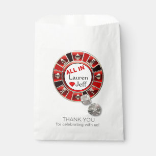All In Casino Chip Las Vegas Style Wedding Favor Bag