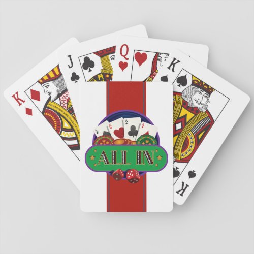 All In Casino Poker Playing Cards