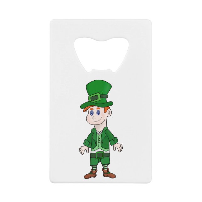 All in green for luck credit card bottle opener (Front)