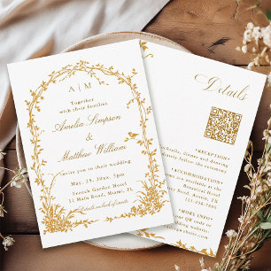 All in One Amber Arch Botanical Garden Wedding  Invitation