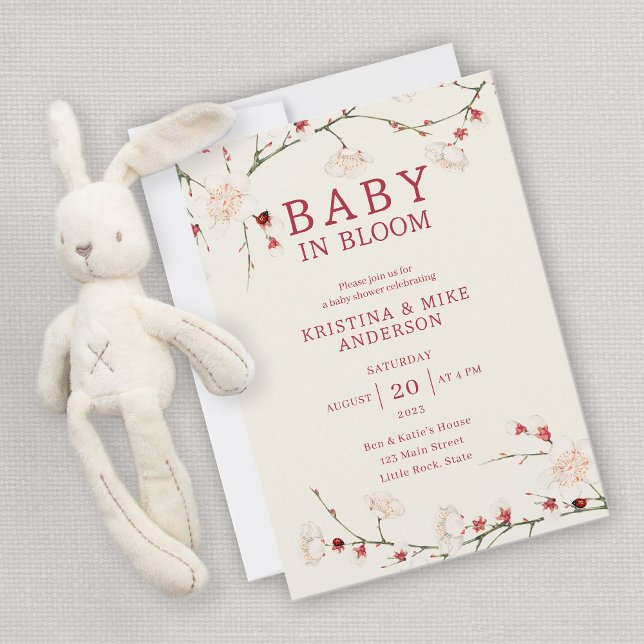 All in One Baby in Bloom QR Code Shower Invitation (Creator Uploaded)