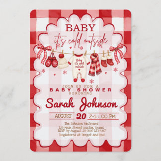 All In One Baby It's Cold Outside Baby Shower Invitation