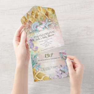 ALL IN ONE BABY SHOWER Invitation Design