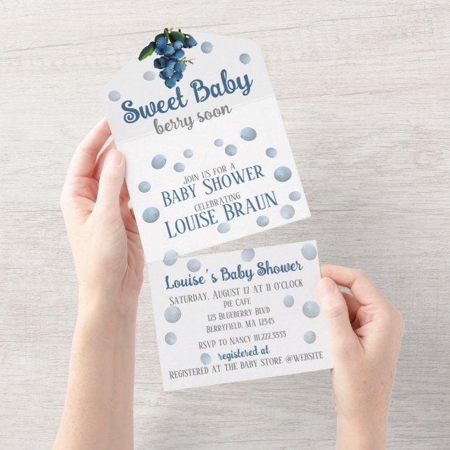 All in One Baby Shower Invite (Tearaway)