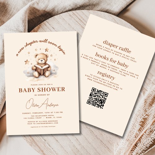 A New Chapter baby shower invitation