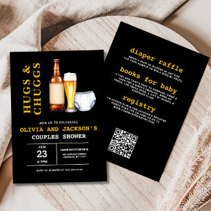 All in One Beers Diapers Couples Baby Shower Invitation