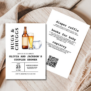 All in One Beers Diapers Couples Baby Shower Invitation