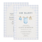 All in One Blue Gingham Baby Shower