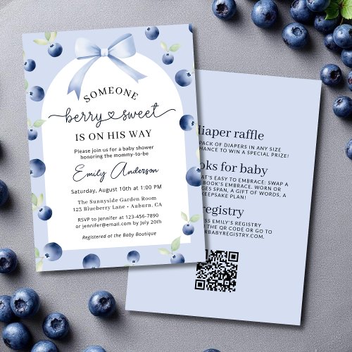 Berry Sweet baby shower invitation