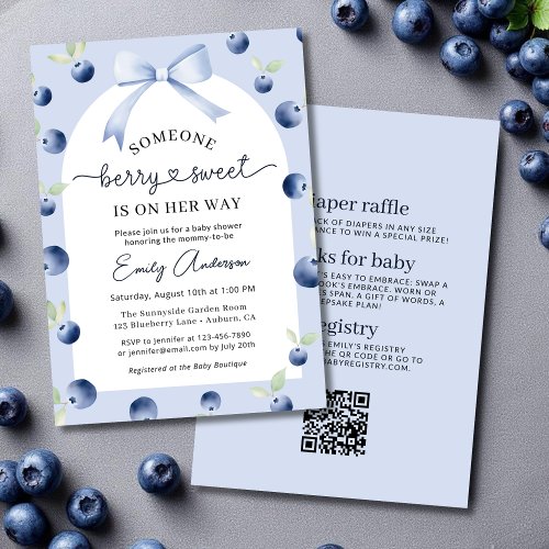 Berry Sweet baby shower invitation