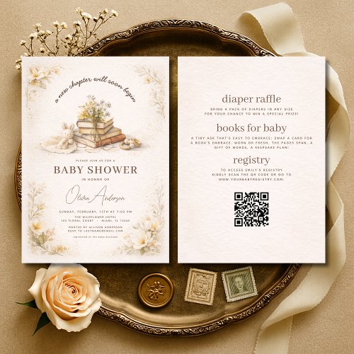 A New Chapter baby shower invitation