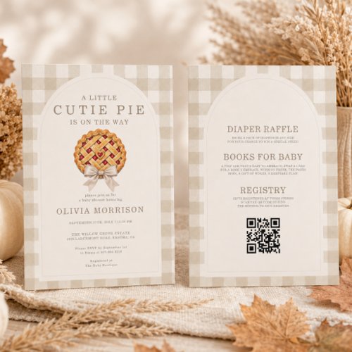 Fall Cutie Pie Neutral baby shower invitation