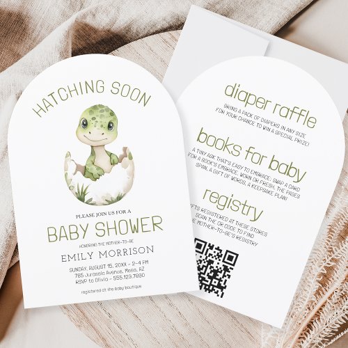 Dinosaur baby shower invitation