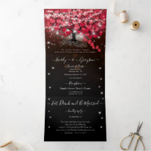 All In One Elegant Red & Pink Heart Leaf Wedding T