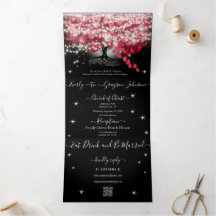 All In One Elegant Red & Pink Heart Leaf Wedding 