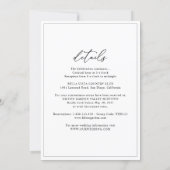 All-In-One Elegant Script Black and White Wedding Invitation | Zazzle