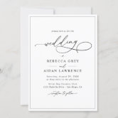 Simple Elegant Calligraphy Script Wedding Invitation