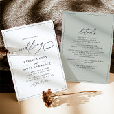 Simple Elegant Calligraphy Script Wedding Invitation