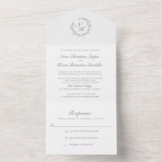 All in One Elegant Wedding Invitation
