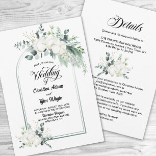 All In One Eucalyptus Arch Wedding Invitation