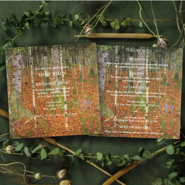 All In One Gustav Klimt Forest Nature Wedding Invitation (Creator Uploaded)