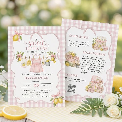 All in One Lemon Baby Shower Invitation