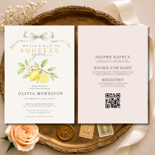 All in One Lemon Can't Wait Squeeze Baby Shower Invitation