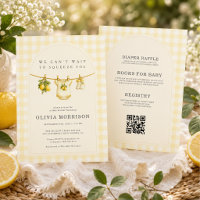 All in One Lemon Squeeze Gingham Baby Shower