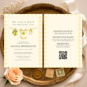 All in One Lemon Squeeze Summer Baby Shower Invitation