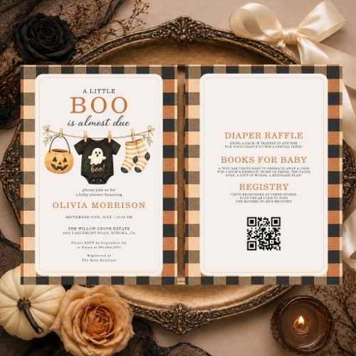 All in One Little Boo is Due Halloween Baby Shower Invitation