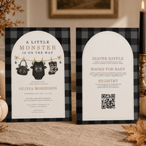 Clothesline baby shower invitation