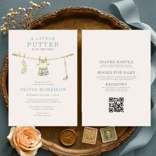 All in One Little Putter Golf Baby Shower Invitation