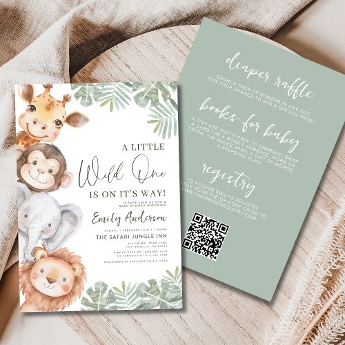 Safari Elegant baby shower invitation