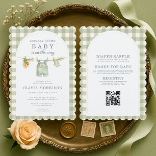 All in One Locally Grown Baby Shower Invitation