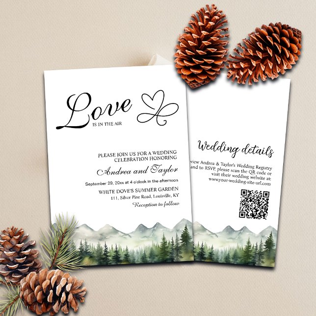 All in One Love is in the air QR Code Wedding Invitation (Creator Uploaded)