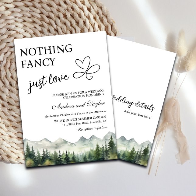 All in One Nothing Fancy Just Love Casual Wedding Invitation (Creator Uploaded)