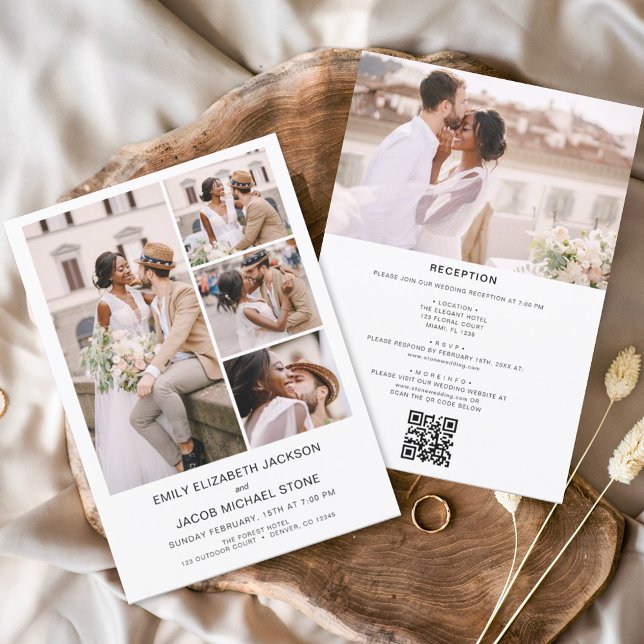 All In One  QR Code Minimalist Photo White Wedding (Creator Uploaded)