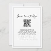 All in One QR Code RSVP Modern Calligraphy Wedding Invitation | Zazzle