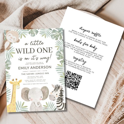 Safari baby shower invitation
