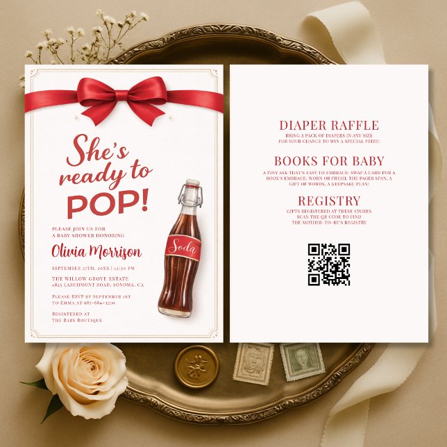 All in One Ready to Pop Soda Baby Shower Invitation (Creator Uploaded)