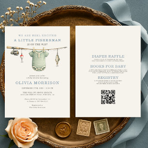 All in One Reel Excited Fishing Baby Shower Invitation