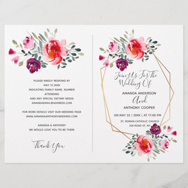 All in one rsvp, invitation, reception, details fl flyer (Front)